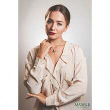 Matashi Rhodium Plated Necklace W Personalized Letter "E" Initial Design And 16" Extendable Chain W Clear Crystals - 銠 - 查看 6