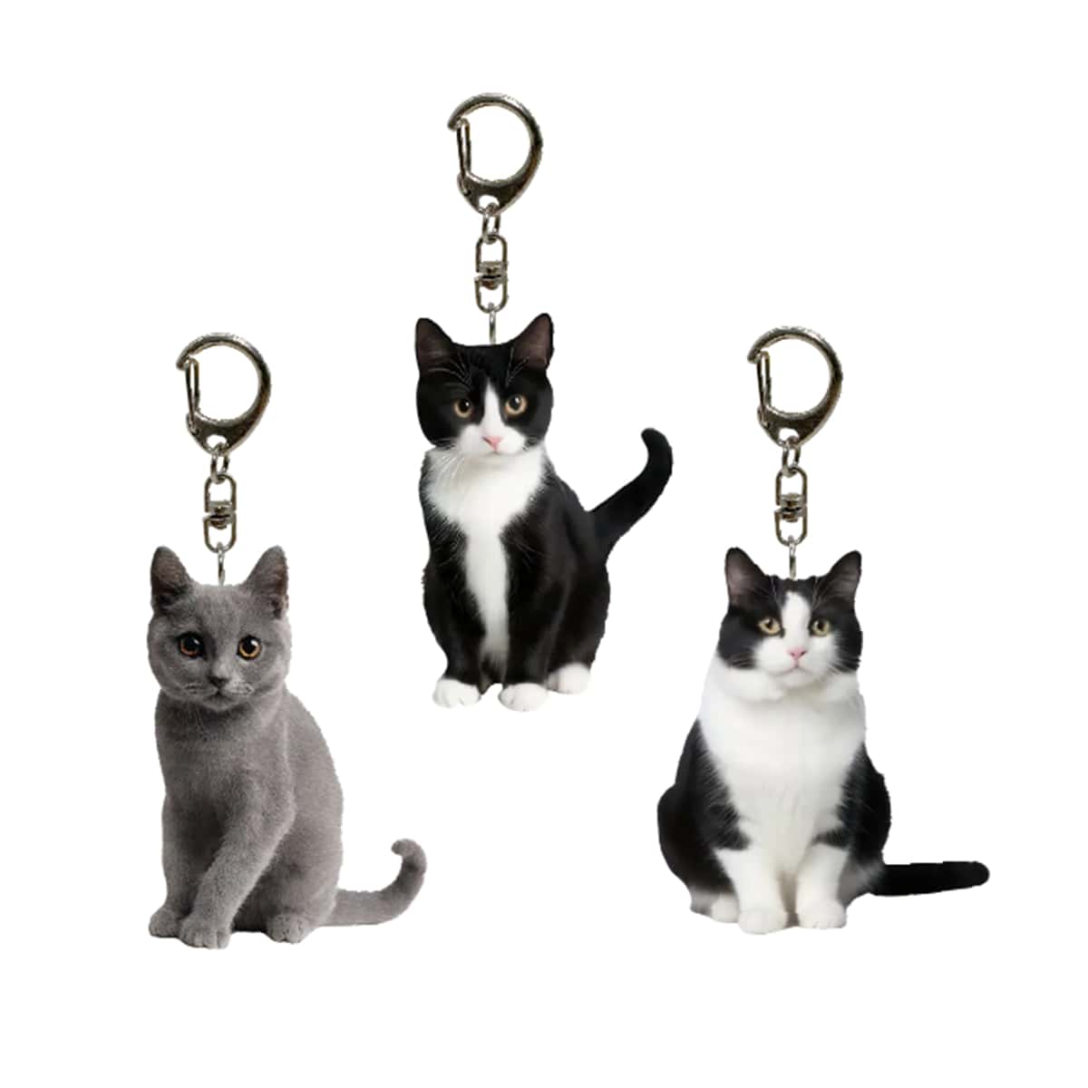 1 件 2D 亚克力奶牛猫蓝猫形吊坠钥匙扣背包装饰礼品配件汽车配件包饰背包适合学校字母 - 彩色 - 查看 1
