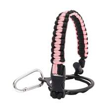 1pc Outdoor Parachute Cord Handmade Braided Cup Handle, Cup Sleeve, Durable Water Bottle Carrier For Outdoor Activities - Supports Up To 64oz