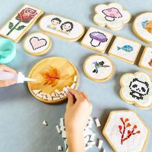 Wooden Round Coasters, Mosaic Coasters - Round & Square Coasters, Handmade Mosaic Crafts DIY Set, Affordable DIY Woodworking Gifts, Homemade Father's Day Gift,Crafts,Craft Kits,Crafts For Kids,Craft Supplies>Diy Crafts,Diy Sets,Craft Kit Wooden