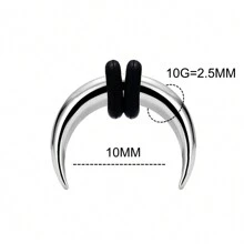 Anillo De Septum De Cuerno De Buey, Joyería De Perforación Corporal De Anillo De Nariz De Acero Quirúrgico 316l Para Septum/nariz/lobe De Oreja - Aro De Cartílago De Acero Inoxidable Para Mujeres Y Hombres - Joyería piercing del cuerpo de acero inoxidable - Ver 20