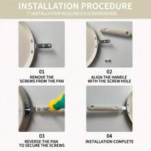 1pc Cream-White Pancake Aluminum Pan, Suitable For Breakfast, Gas And Induction Cooktop, Omelette & Crepe Maker - Beige - View 11