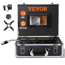 Sewer Camera 100 Ft 30 M 7 Screen Pipeline Inspection Camera With DVR Function Waterproof IP68 Camera 12 Pcs Adjustable LEDs With A 16 GB SD Card For Sewer Line Duct Drain Pipe Plumbing