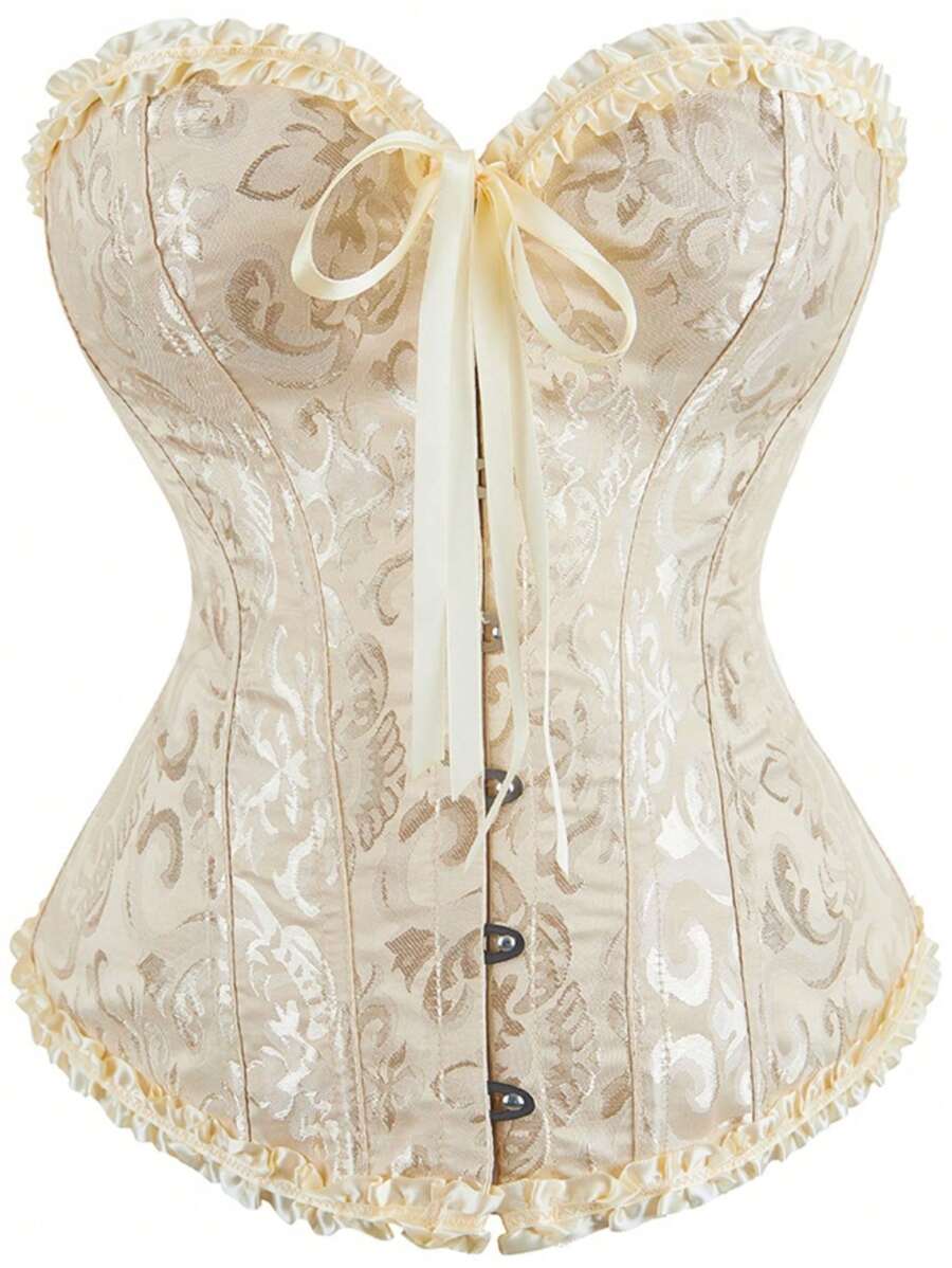 1 件女士胸部提升和收腹紧身胸衣上衣，适合晚会和婚礼万圣节