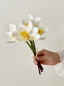 1/2 束真实触感鲜花人造花干花户外婚礼办公室家庭聚会客厅桌面装饰、情人节、礼物 - 彩色 - 查看 15