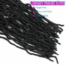 New Faux Locs Crochet Hair 36 Inch Soft Crochet Locs For Butterfly Locs Goddess Locs Crocher Hair For Women Synthetic Braiding Hair Extensions - Black - View 8