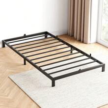 Twin/Full/Queen/King  Bed Frame, 6-Inch Metal Low Platform Bed Frame, Full Size Bed Frame With Metal Slat Support, Mattress Foundation, No Box Spring Needed, Noiseless Design - Black - View 9