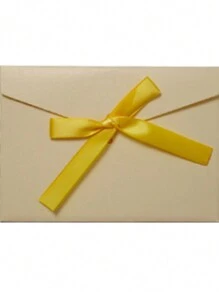 10 peças Envelope de Papel Especial Criativo e Colorido com Laço Grosso Grande e Brilho de Pérola