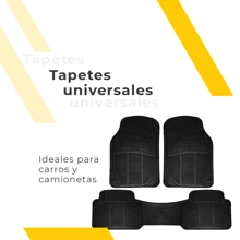 Juego De Tapetes Uso Rudo Plástico Auto Camioneta 3 Piezas Gran Calidad - Negro - Ver 10