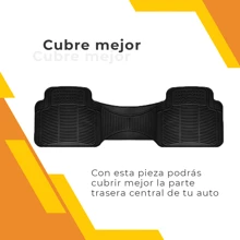 Juego De Tapetes Uso Rudo Plástico Auto Camioneta 3 Piezas Gran Calidad - Negro - Ver 4