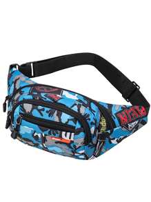 1 件休闲跑步腰包，多个口袋，迷彩，时尚大容量斜挎包，多功能手机季节钱包外出腰包，简约时尚腰包，休闲大旅行包钱包假日收纳包斜挎包单肩包骑行包腰包徒步旅行多功能户外便携男友礼物假期圣诞节感恩节礼物侧包臀包礼品包暑期学校夏季包春假男士包包腰包学校用品