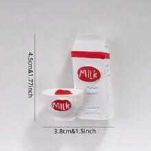 Imanes de nevera en modelo 3D de alimentos con diseño de bolsa de pan de dibujos animados, etiqueta magnética de nevera de mensaje de regalos de sostenedor de foto de la cocina