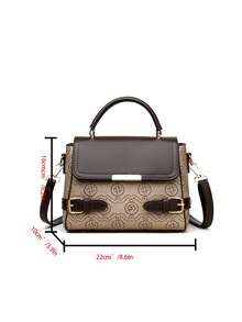 Elegant Letter Printed Shoulder Bag 2024 New Classic Joker Handbag Retro Messenger Bag Bags - Multicolor - View 6