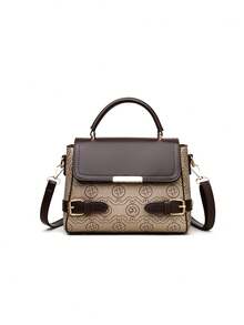Elegant Letter Printed Shoulder Bag 2024 New Classic Joker Handbag Retro Messenger Bag Bags - Multicolor - View 5