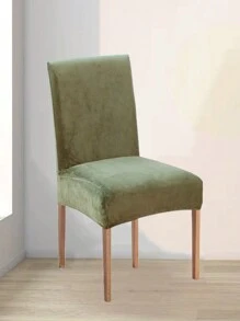 1PC,Silver Fox Fleece Elastic Dust-Proof Chair Cover For Home Use, Suitable For Living Rooms, Dining Rooms, Bedrooms And Hom - Turquoise - View 3