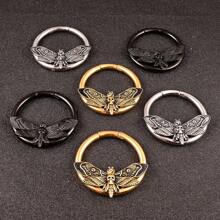 1 pieza Pesas para orejas con calaveras y mariposas para tapones perforados en el Body, túneles de piercing corporal de acero inoxidable para joyería corporal