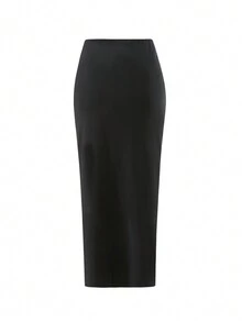 Bikinx 2pcs Swimsuit Set: Colorblock Floral Decorated Tankini Top And Skirt Bottom With Cover Up Summer - Black and White - View 6