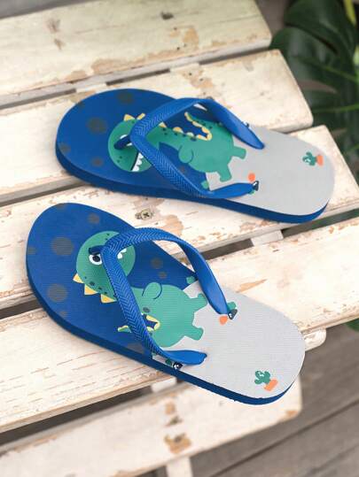 Sandalias tipo chanclas de dedo con diseños de dibujos animados lindos, para niños y niñas, para la playa/piscina/vacaciones, de material EVA para primavera/verano