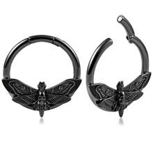 1 pieza Pesas para orejas con calaveras y mariposas para tapones perforados en el Body, túneles de piercing corporal de acero inoxidable para joyería corporal
