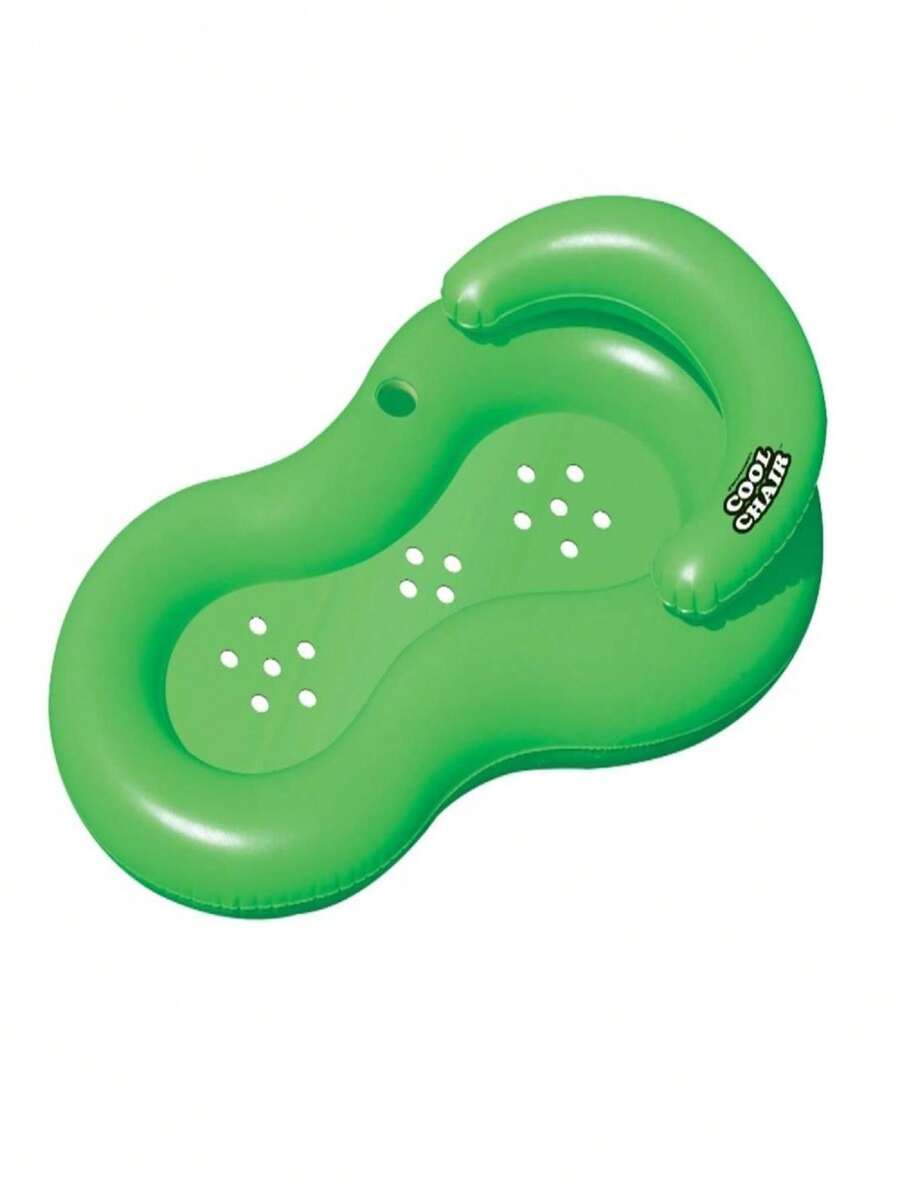 Pool Central 32233256 62.5 In. Inflatable Cool Lounge Chair With Holes, Green - Green - View 1