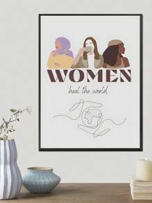 1 pieza Póster de lienzo sin marco, arte moderno, mujer, africana sexy-americana, cartel de pintura al óleo de tipografía de cita de arte, regalo ideal para dormitorio, sala de estar, comedor, cocina, estudio, baño, pasillo, dormitorio, pared arte, decoración de pared, decoración del hogar, pintura de lienzo de decoración de habitaciones