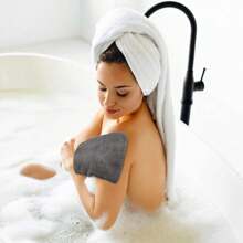 2pcs Soft Face Mitten Bath Spa Cloth,Microfiber Body Wash Mitts Reusable Makeup Remover Mitt Gloves, European Style Wash Cloth, 6*8inch