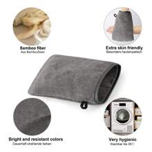 2pcs Soft Face Mitten Bath Spa Cloth,Microfiber Body Wash Mitts Reusable Makeup Remover Mitt Gloves, European Style Wash Cloth, 6*8inch