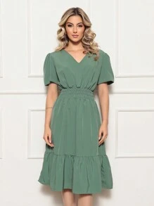 Women Midi Dresses - màu xanh lá - Xem 1