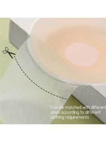 2入組矽膠無痕圓形乳貼，防下垂推上乳貼，適用於吊帶衫 - 粉色 - 查看 5