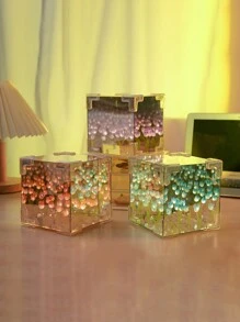 1 Máy Tính Sáng Tạo Diy Hoa Tulip Biển Cube Ba Chiều Nhỏ Đèn Ngủ Chất Liệu Trọn Gói Cho Bạn Gái Cặp Đôi Bạn Gái quà Tặng - ánh sáng ấm áp - Xem 3