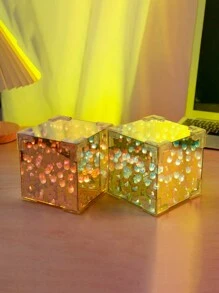 1 Máy Tính Sáng Tạo Diy Hoa Tulip Biển Cube Ba Chiều Nhỏ Đèn Ngủ Chất Liệu Trọn Gói Cho Bạn Gái Cặp Đôi Bạn Gái quà Tặng - ánh sáng ấm áp - Xem 11