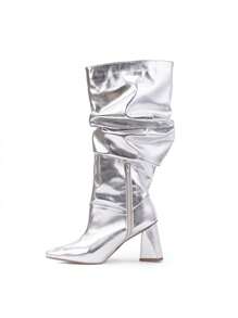 Domidona Women Mid-Calf Boots - Silver - View 5