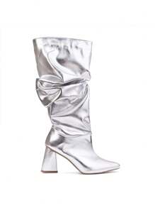 Domidona Women Mid-Calf Boots - Silver - View 2