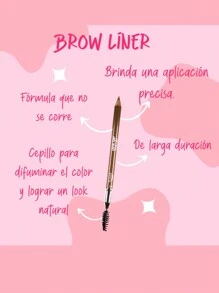 FASHIONITY Pink Up Lápiz delineador para cejas con cepillo de alta pigmentación - Brow Liner - 02 BROWN - Ver 3