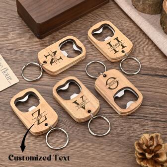 Personalized Bottle Opener, Wooden Bottle Opener, Laser Carved Father's Day, Birthday And Christmas Gift For Him, Carved Groomsman Wooden Bottle Opener, Handmade Wooden Personalized Bottle Opener, Ideal Gifts Him Her Anniversaries Valentine's Day Mother's Day Birthdays Children's Day, For Father's Day, For Graduation, For Weddings, For Housewarming Dining Room, Living Room, Bedroom, Tea Room, Home, Kitchen