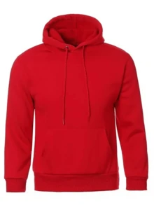 Sudadera con capucha de forro polar para hombre, sudadera con capucha suave para hombre, sudadera con capucha para hombre - Rojo - Ver 3