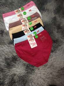 6 Pantaleta panty's de algodón, calzon de dama tallas extras de encaje o liso xl, xxl y xxl comodos - Multicolor - Ver 2
