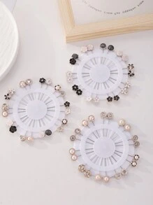 1 包/20 件女士头巾别针披肩别针适合日常使用随机发货订单多功能时尚丝巾夹时尚胸针