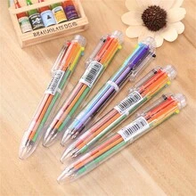 6-Color Vibrant Gel Ink Rollerball Pens - Smooth Writing, Comfortable Grip, Suitable For School And Art Projects (2pcs) - Multicolor - View 2