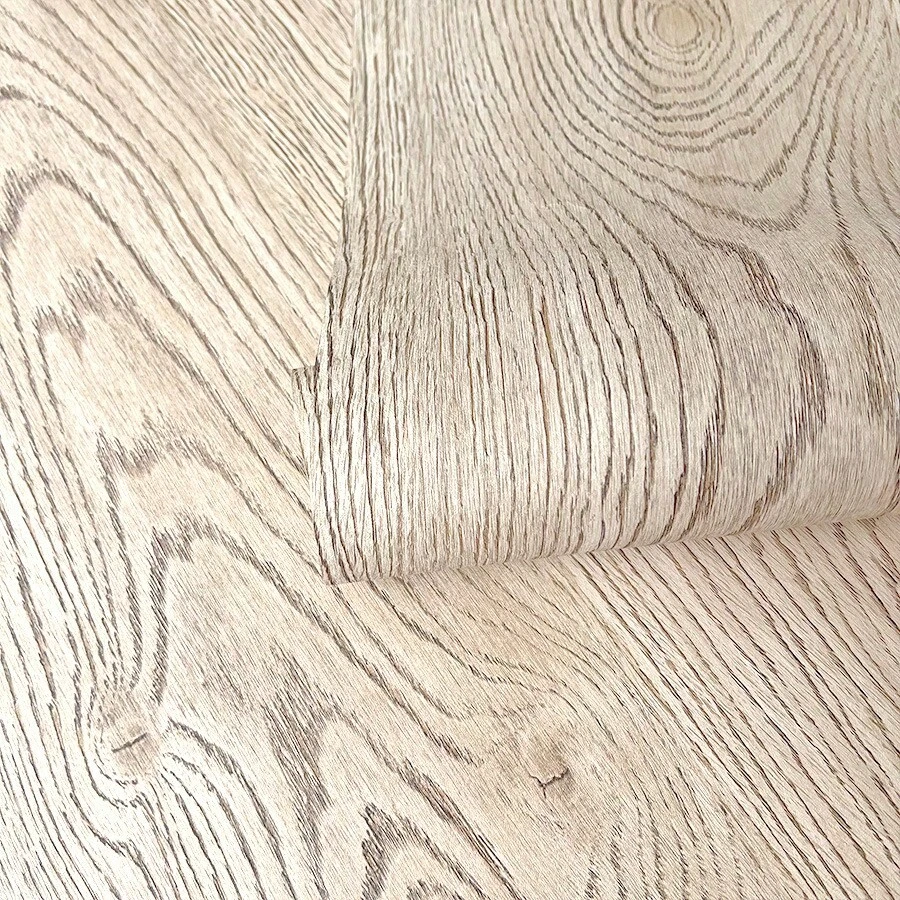 LFASCU 1卷x10M灰色PVC木紋自粘壁紙，可拆卸且易於安裝貼紙，適用於廚房櫥櫃台面、桌面、家具翻新和家居牆壁裝飾。DIY、防水、耐油且易於清潔。剝離並黏貼，尺寸：17.7英寸x 393.7英寸 - 米色 - 查看 1