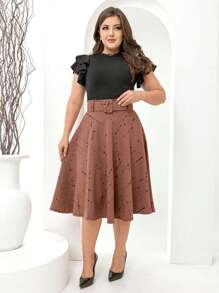 Women Skirts - 鏽棕色 - 查看 3