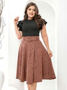 Women Skirts - 鏽棕色 - 查看 2