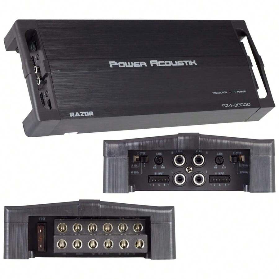 Power Acoustik RZ4 3000D Monoblock 4 Channel Amplifier 3000W Class D