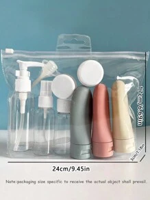 Set de bouteilles de voyage en silicone souples et rechargeables - étanches et compressibles pour le shampooing, les lotions et les articles de toilette - parfait pour les bagages cabine et les déplacements, set de bouteilles de voyage, contenants cosmétiques vides rechargeables pour shampooing, gel douche, bouteilles de voyage pour lotions, sous-bouteilles compressibles de 60 ml, essentiels de voyage, vacances, fournitures scolaires - Multicolore - Voir 11