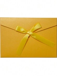 10 peças Envelope de Papel Especial Criativo e Colorido com Laço Grosso Grande e Brilho de Pérola