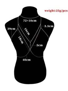 1pc Women's Minimalist Vintage Sexy Body Chain, Simple Crisscross Design For Beach & Bikini, Summer