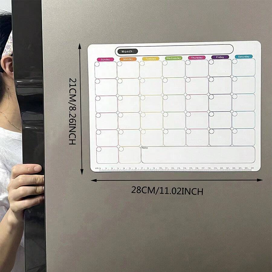 Rewritable Monthly & Weekly Planner Magnetic Calendar Whiteboard Soft ...