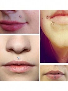 12pcs 20G 18G 16G Threadless Push In Medusa Piercing Jewelry Tragus Earrings Set Surgical Steel Labra Jewelry Lip Rings Earrings Women Men Forward Spiral Earrings Flat Back Cartilage Earrings