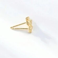 1 Stück modische 925 Sterling Silber & Kubikzirkonia zierliches Kreuz Ohrring Stud, hypoallergener Schmuck für Ostern/Festival/Geschenk/Alltagskleidung, Frauen