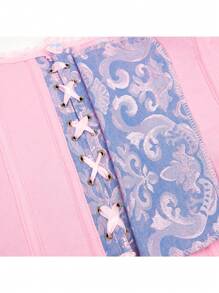 1 件女士宫廷束身衣上衣、万圣节服装、紧身胸衣、紧身塑身衣 - 紫羅蘭色 - 查看 5